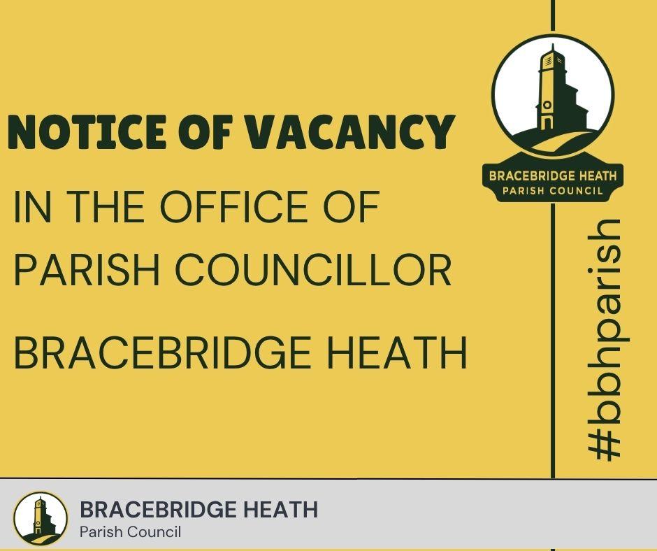 Image showing the words ' notice of vacancy in office of parish councillor'