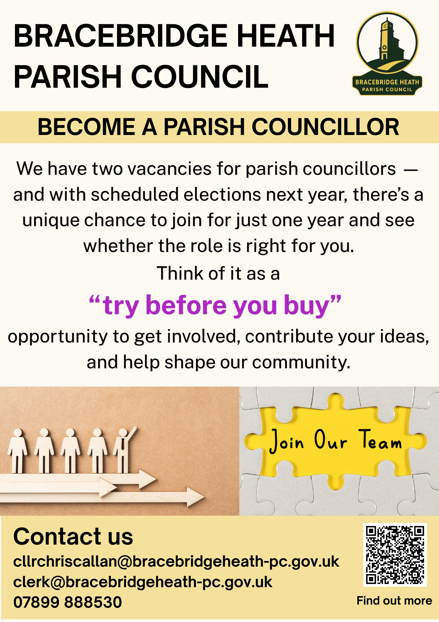 Parish councillor vacancy poster