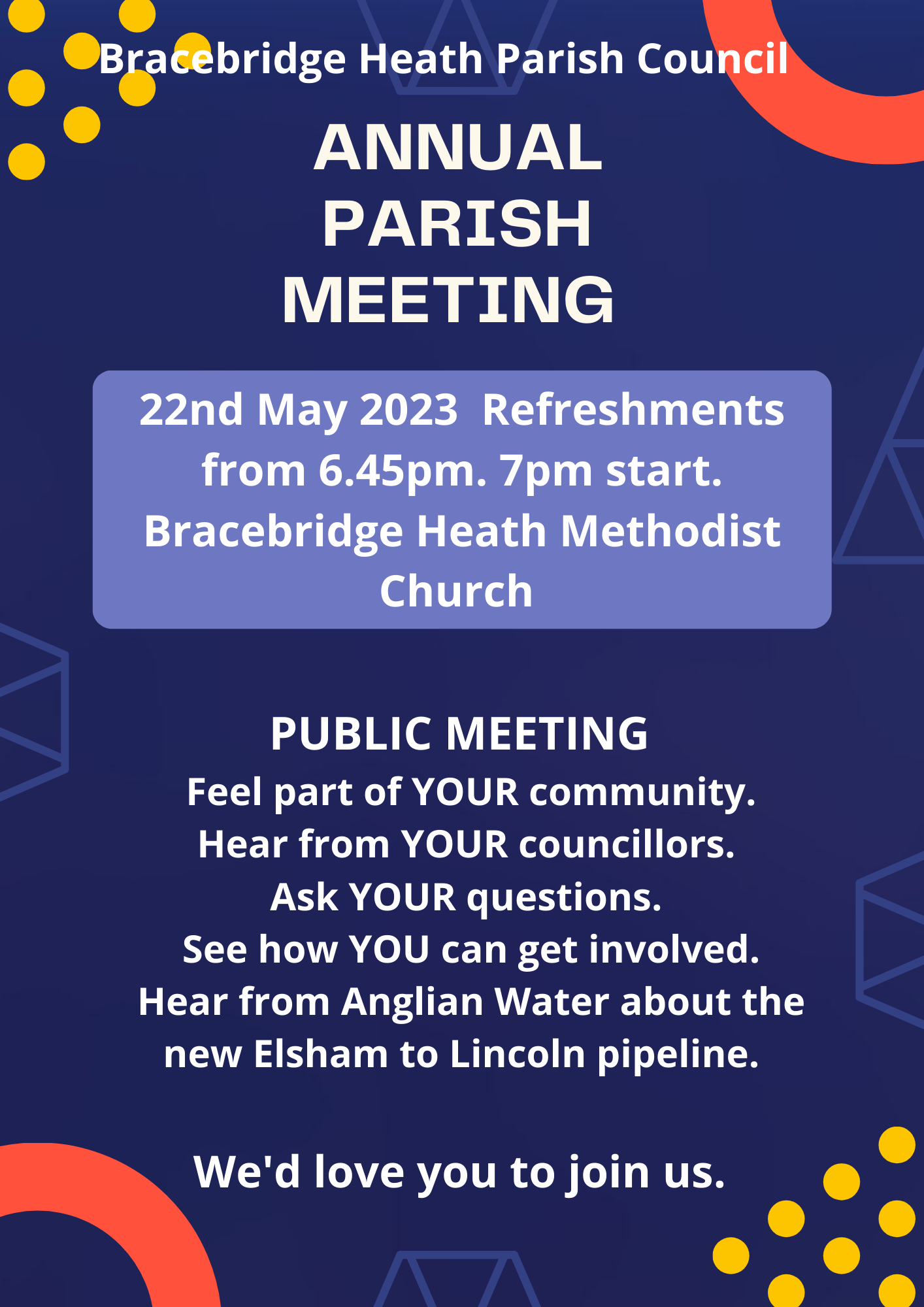 Annual parish meeting poster
